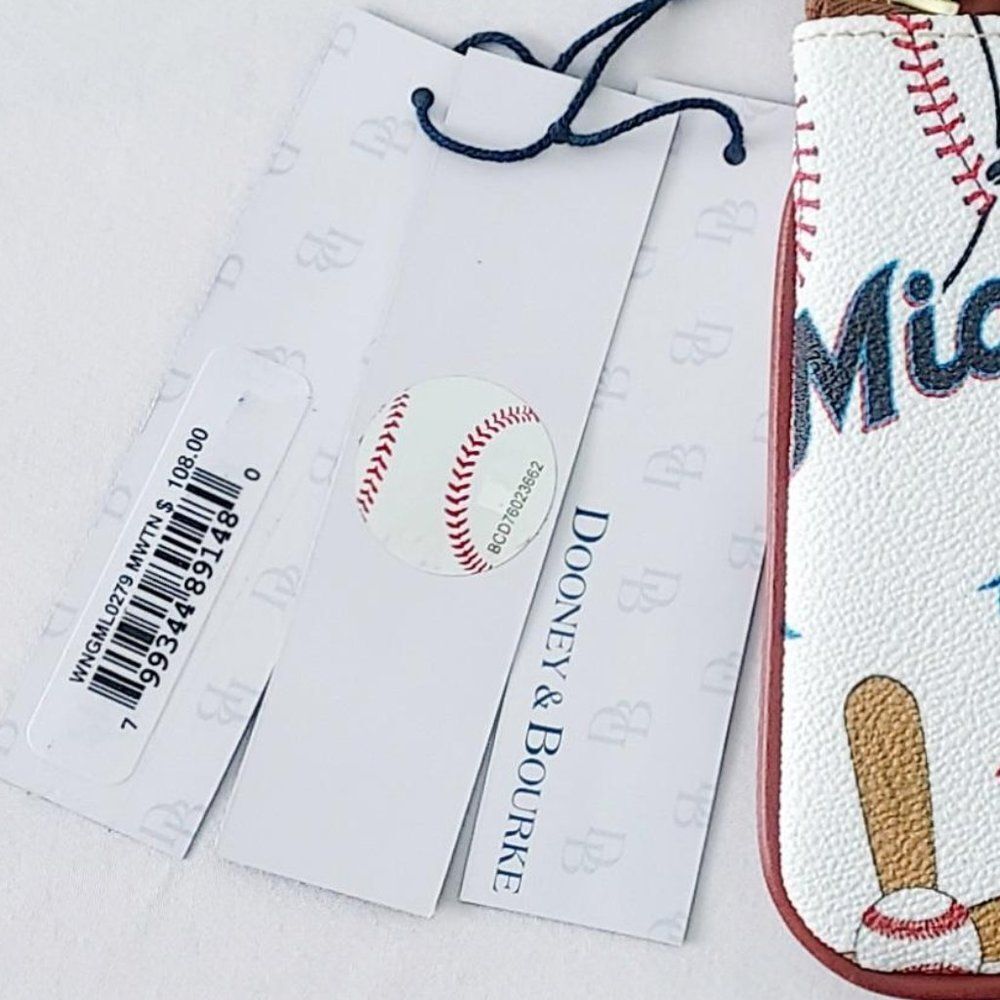 Dooney & Bourke MLB Miami Marlins Stadium Wristlet/Wallet/Purse - Picture 6 of 7